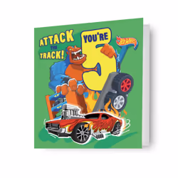 HOT WHEELS AGE 5 BIRTHDAY CARD