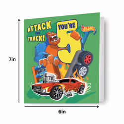 HOT WHEELS AGE 5 BIRTHDAY CARD