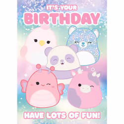 Squishmallows Birthday Card