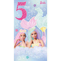 Barbie Age 5 Sticker Birthday Card