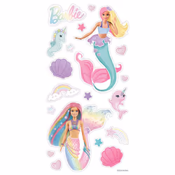 Barbie Age 5 Sticker Birthday Card