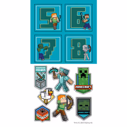 Minecraft Age Sticker Birthday Card