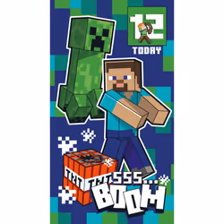 Minecraft Age Sticker Birthday Card
