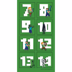 Minecraft Age Sticker Birthday Card