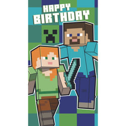 Minecraft Sticker Birthday Card