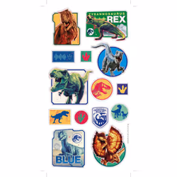 Jurassic World Age 6 Sticker Birthday Card