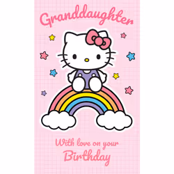 HELLO KITTY GRANDDAUGHTER BIRTHDAY CARD