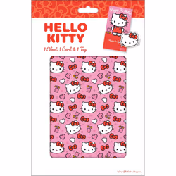 Hello Kitty 1 Sheet, 1 Tag, 1 Card Pack