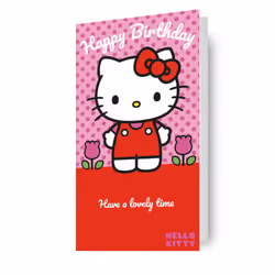 Hello Kitty 1 Sheet, 1 Tag, 1 Card Pack