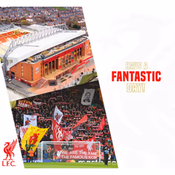 Liverpool FC Personalised Birthday Card With Sticker Sheet