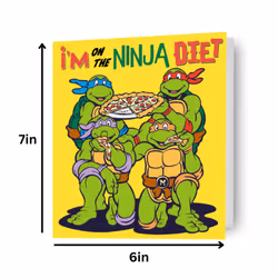 Teenage Mutant Ninja Turtles 'Ninja Diet' Birthday Card