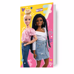 Barbie Age 7 Birthday Card