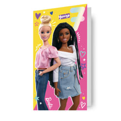Barbie Age 7 Birthday Card