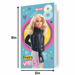 Barbie Age 8 Birthday Card