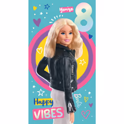 Barbie Age 8 Birthday Card