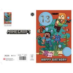 Minecraft Age Sticker Birthday Card