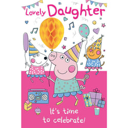Peppa Pig Daughter Birthday Card