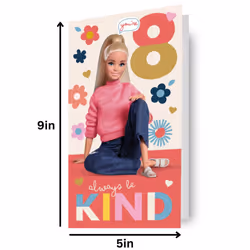 Barbie Age 8 Birthday Card