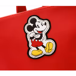 Disney Store Mickey Mouse Red Fashion Faux Leather Backpack Purse Tote