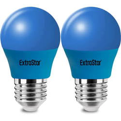 4W LED Golf Ball Modern Coloured Light Bulb E27 (Pack of 2) - Blue