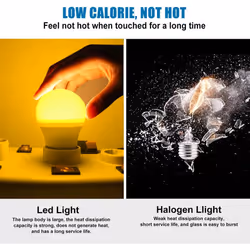 4W LED Golf Ball Modern Coloured Light Bulb E27 (Pack of 6) - Yellow