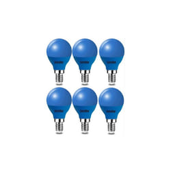 ExtraStar 4W LED Golf Ball Modern Coloured Light Bulb E14 (Pack of 6) - Blue
