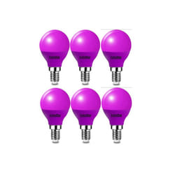 ExtraStar 4W LED Golf Ball Modern Coloured Light Bulb E14 (Pack of 6) - Purple