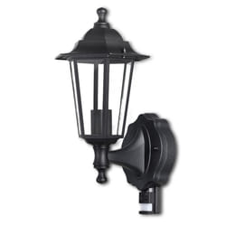 Extrastar Outdoor Wall Lantern Garden light with Motion Sensor Black IP44 (6W filament candle bulb included)