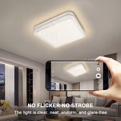 18W LED Square Ceiling Light 3000K, 1900 Lumen