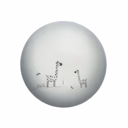 18W LED Round Ceiling Light 6500K, 1950 Lumen, Giraffe Print