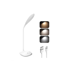 3W LED Desk Lamp, USB Rechargeable Reading Light with Touch Control, 24 LEDs Dimmable Bedside Lamp 3 Colour Temperature