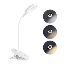 3W Clip-On Reading Light, Powered by USB with Touch Control, Dimmable brightness lamp 3 Colour Temperature