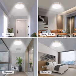 24W LED Ceiling Light 6500K, 2500 Lumen, Round, gold edged
