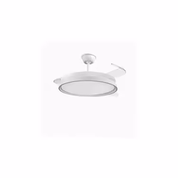 2 in 1 Retractable Blade Fan & Ceiling Light, Ultra-Quiet, Remote-Controlled, 3 Colour - Smooth Edge