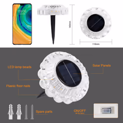 Solar Acrylic Decking Light (Set of 4)