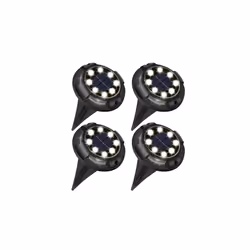 Solar Outdoor Garden Light IP65 Cool White 6500K, Pack of 4