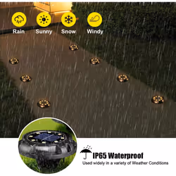 Solar Outdoor Garden Light IP65 Warm White 3000K, Pack of 4