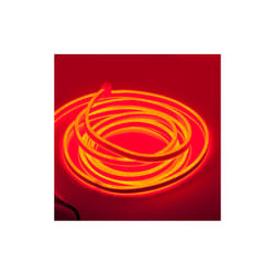 Neon LED Strip 5M Cable with Power Adapter, 8.5W/M, Red Light