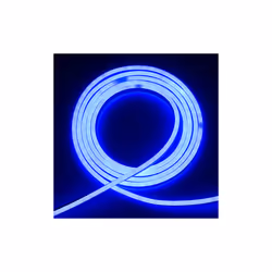 Neon LED Strip 5M Cable with Power Adapter, 8.5W/M, Ice Blue Light