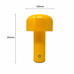 LED Desk Lamp Rechargeable, Mushroom Shape, 3 Colour Change, Dimmable