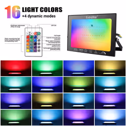50W RGB LED Flood Light, 16 colours, IP65