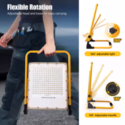 17W Portable Flood Light Rechargeable, IP65, 2300 Lumen, Yellow