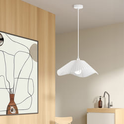 ExtraStar Faux Silk Lampshade ceiling light, E27 Lamp Holder- bulbs not included