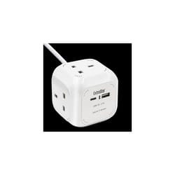 ExtraStar 4 Gang power Cube Extension Lead with USB Port and Type C Port 1.4m Cable