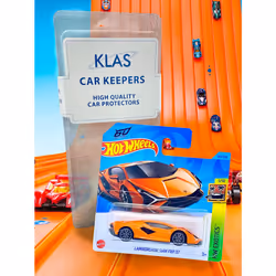 Lamborghini SiÃ¡n FKP 37 (Orange) 1/10 HW Exotics - 2023-163/250(Short Card) - COMES IN A KLAS CAR KEEPER PROTECTIVE COLLECTORS CASE - HKH93