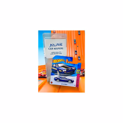 DMC Delorean (Dark Matt Blue) - 8/10 HW: The '80s - 2023-101/250 (Short Card) - COMES IN A KLAS CAR KEEPER PROTECTOR COLLECTORS CASE - HKJ65