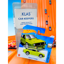 Ford Escort RS2000 (Lime Green) 1/10 Factory Fresh - 2024-23/250 (Short Card) - COMES IN A KLAS CAR KEEPER SHORT CARD PROTECTOR CASE - HTC48