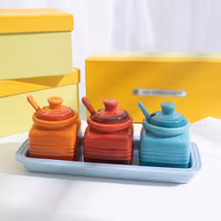 Le Creuset Set of 3 Mini Sauce Jar -Cerise