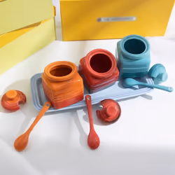Le Creuset Set of 3 Mini Sauce Jar -Cerise