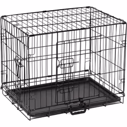 ) Dog Crate Extra Large Puppy Pet with Removal Tray & 2 Doors Folding Cage Train - Small (24"